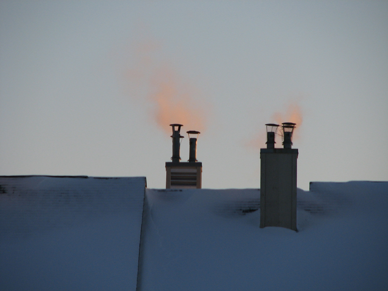 smoke stacks and the morning glow