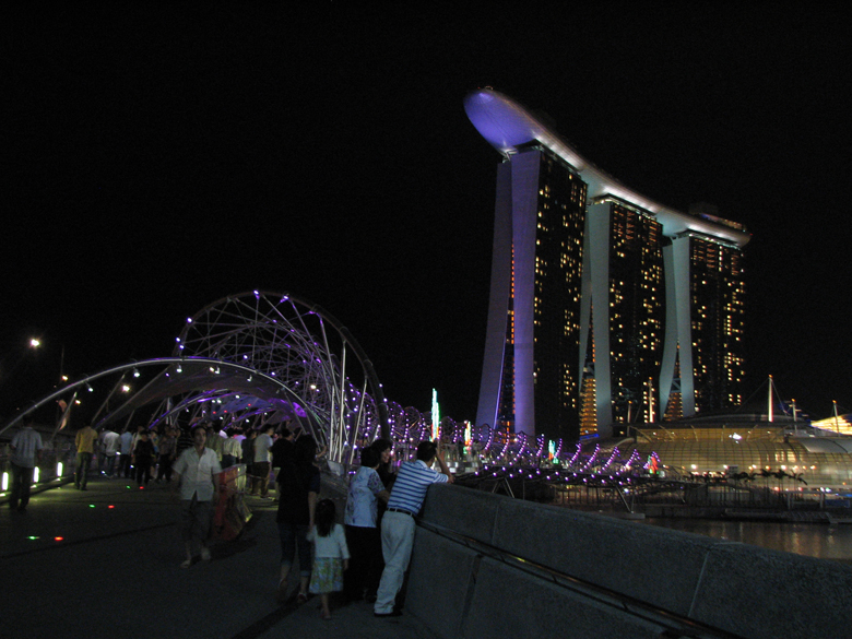 Marina Bay Sands and the bridge